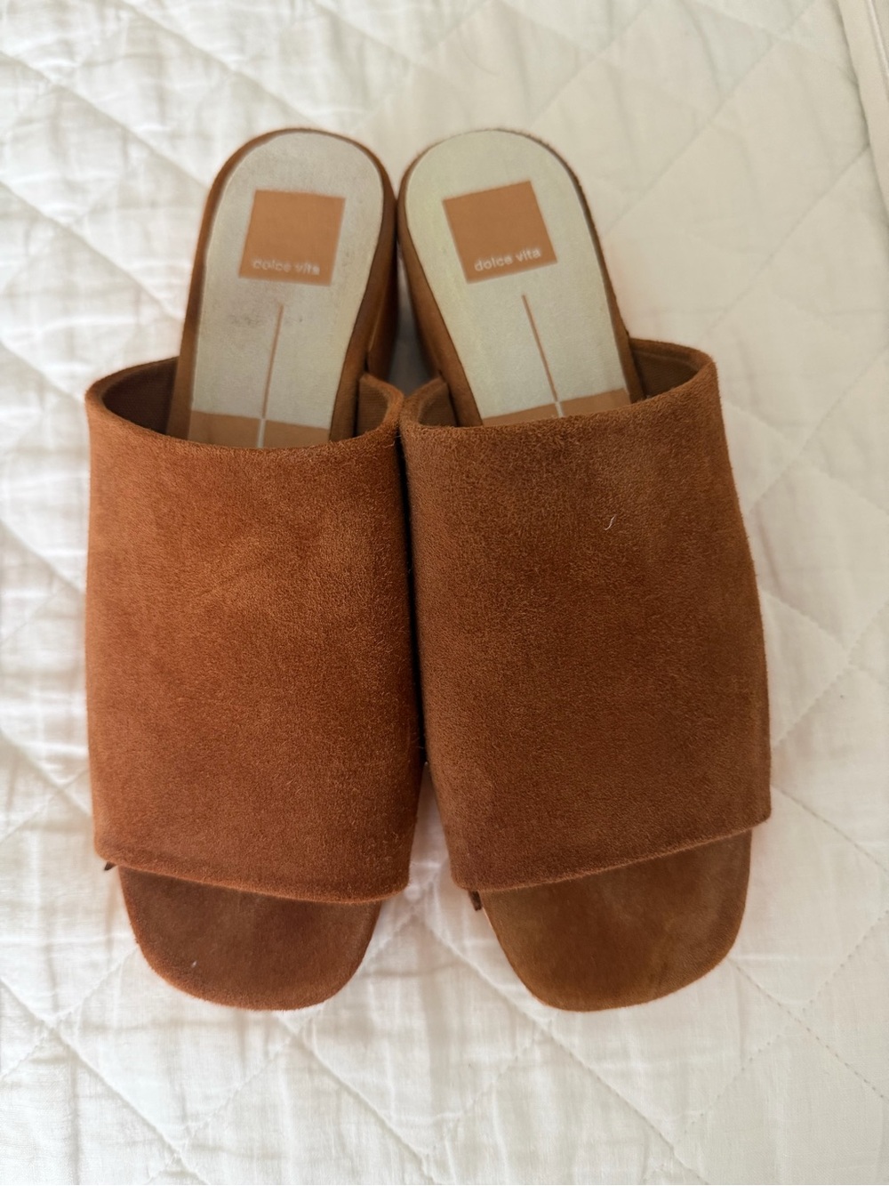 Dolce Vita Brown Suede Slide Mules